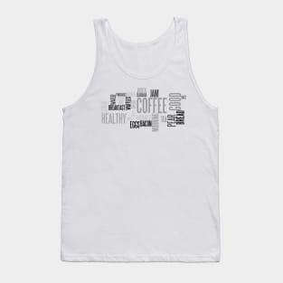 Breakfast word cloud Tank Top